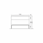 خزانة حمام مع حوض غسيل من الخشب المصقول 120x85x46 سم، لون العنبر، صنع في إيطاليا Viadurini