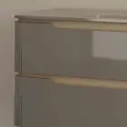 خزانة حمام مع حوض خشبي بتصميم متكامل من آريا، صنع في إيطاليا Viadurini