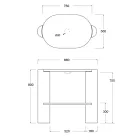 خزانة حمام سيراميك بألوان متنوعة، صنع في إيطاليا - للبنات Viadurini