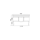 خزانة حمام بلون واحد مع حوض غسيل سيراميك أبيض - كاندي Viadurini