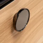 خزانة حمام مثبتة على الحائط بقطر 100 سم مصنوعة من زجاج مقسّى بسمك 8 مم وخشب بلوط أوروبي - إكسلسيور Viadurini