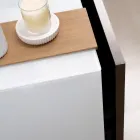 خزانة حمام مثبتة على الحائط بقطر 100 سم مصنوعة من زجاج مقسّى بسمك 8 مم وخشب بلوط أوروبي - إكسلسيور Viadurini