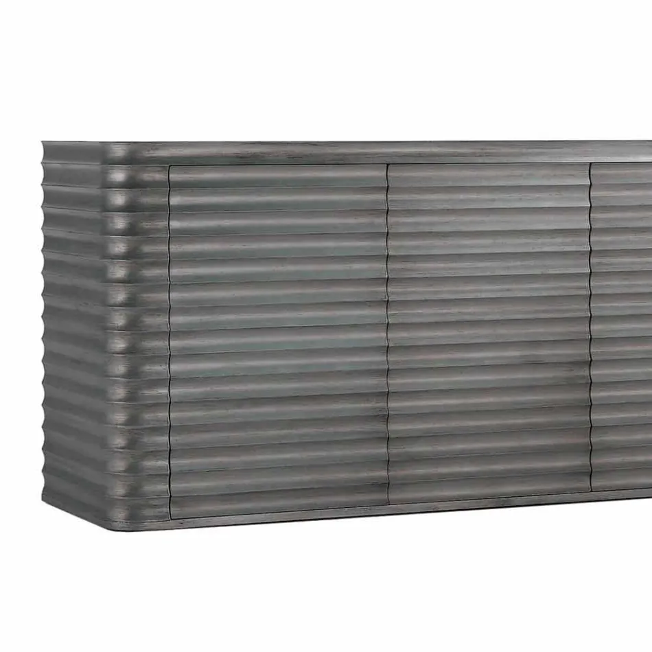 خزانة بأربعة أبواب بتصميم خشبي مصبوب، الطول 230 × العرض 49 سم، دانا Viadurini