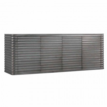 خزانة بأربعة أبواب بتصميم خشبي مصبوب، طول 230 × عرض 49 سم، دانا Viadurini