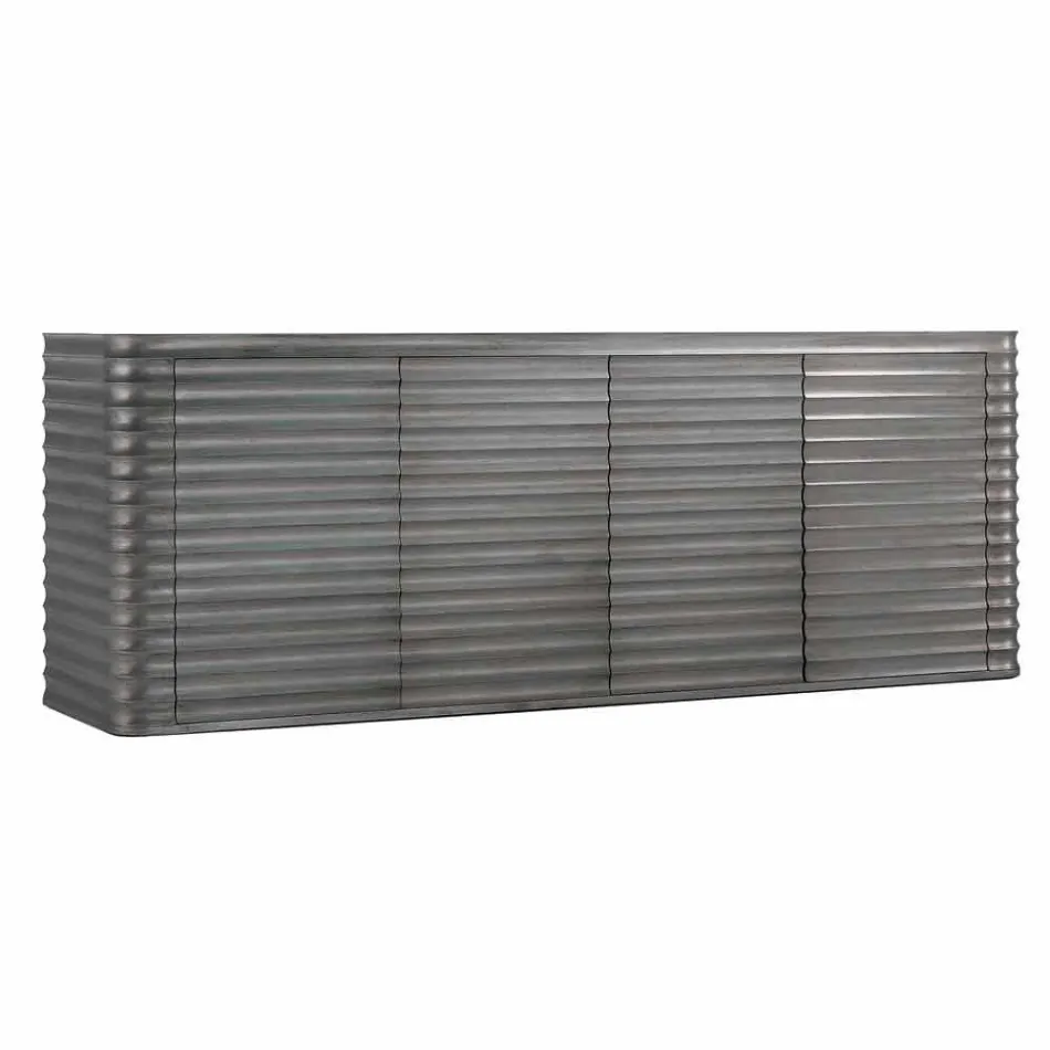 خزانة بأربعة أبواب بتصميم خشبي مصبوب، طول 230 × عرض 49 سم، دانا Viadurini