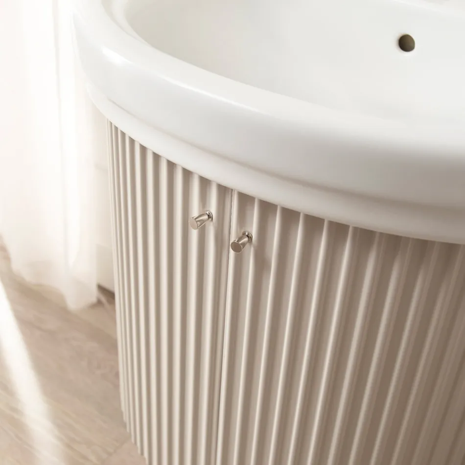 خزانة ذات بابين ورف واحد مع حوض غسيل صنع في إيطاليا - كاندي Viadurini