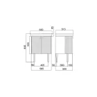 خزانة ذات بابين ورف واحد مع حوض غسيل صنع في إيطاليا - كاندي Viadurini