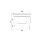 خزانة مطلية بالورنيش اللامع مع درجين وحوض غسيل، صنع في إيطاليا - كاندي Viadurini