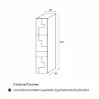 خزانة عمودية من خشب الصنوبر المصقول من أزاليا Viadurini