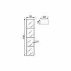 خزانة حمام مكونة من 4 حجرات، طول 300 × ارتفاع 1400 مم، أديليا Viadurini