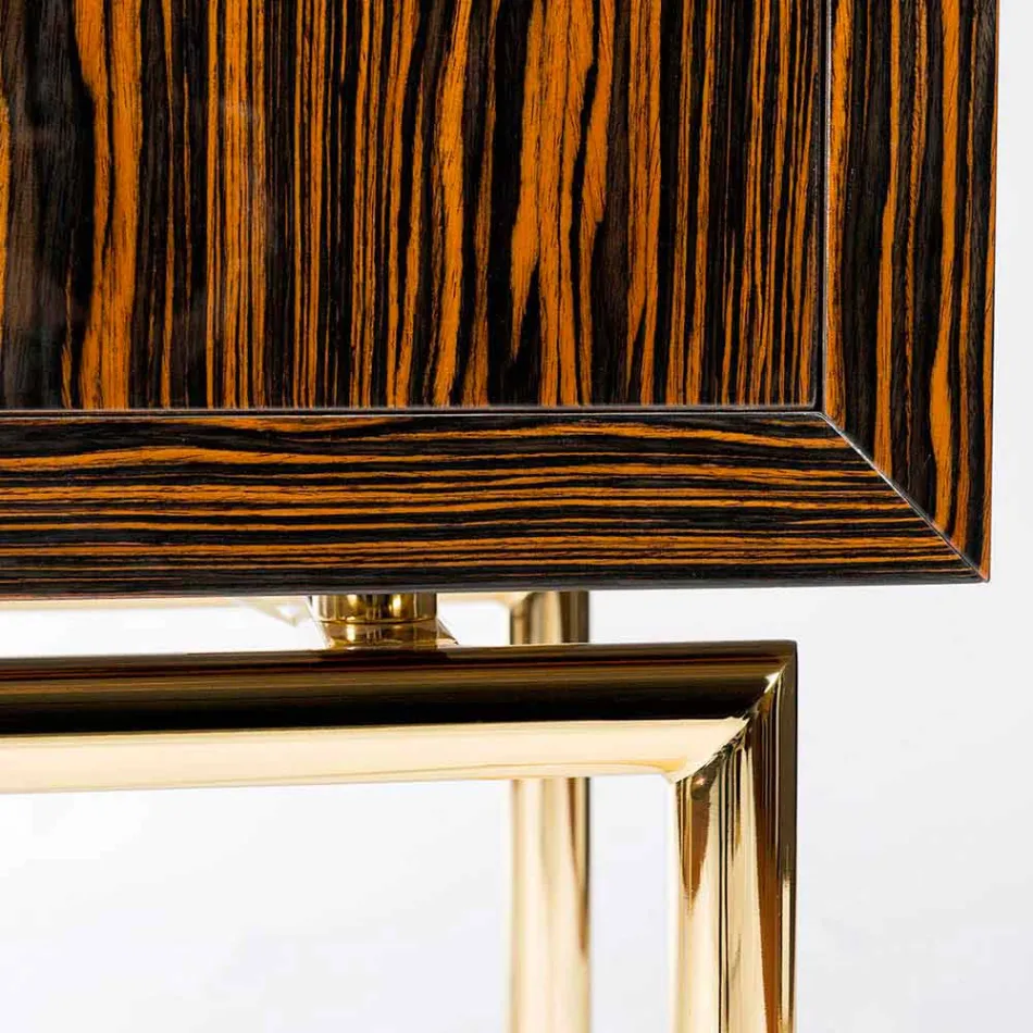 وحدة تخزين حديثة بأربعة أبواب من خشب الأبنوس اللامع Ada Viadurini