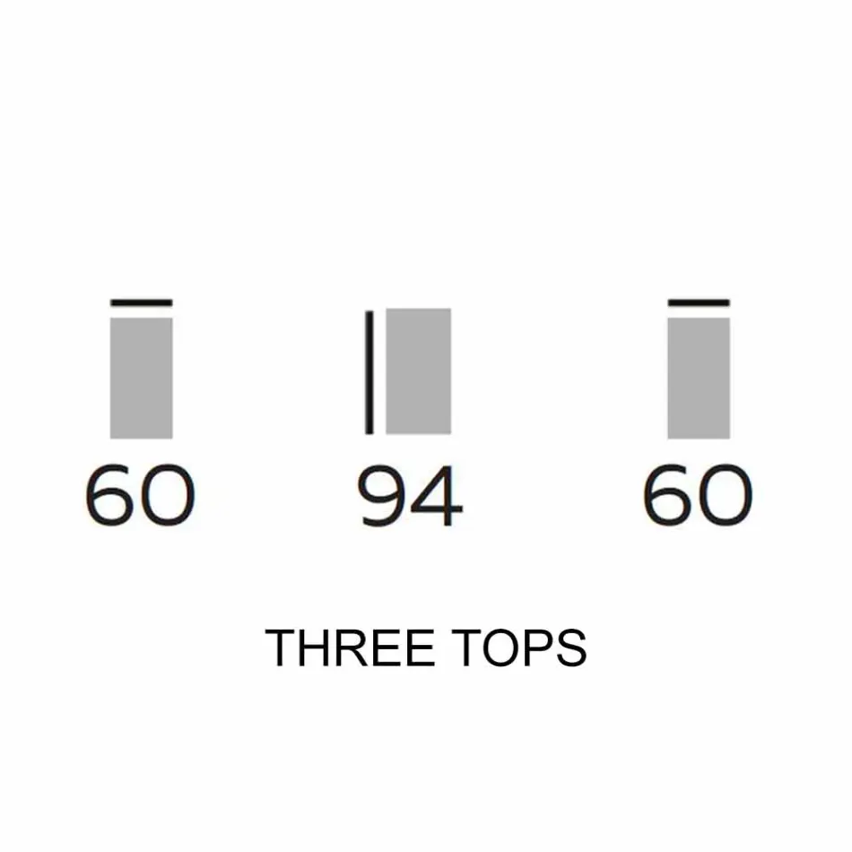 تصميم أثاث خشبي مع رفوف دائرية من جريس، صنع في إيطاليا - أسبيد Viadurini