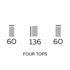 تصميم أثاث خشبي مع رفوف دائرية من جريس، صنع في إيطاليا - أسبيد Viadurini