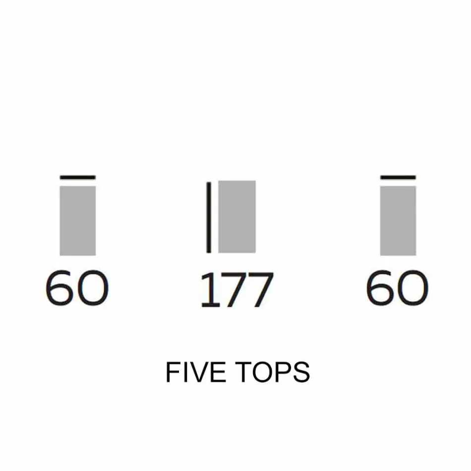 تصميم أثاث خشبي مع رفوف دائرية من جريس، صنع في إيطاليا - أسبيد Viadurini