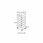خزانة متعددة الأغراض بعجلات زجاجية شفافة مع 3 أو 6 أو 8 أو 10 أرفف - فيرساتيليو Viadurini