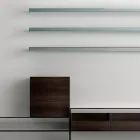 حامل تلفزيون بثلاثة رفوف وحاوية مفصلية صنع في إيطاليا - رومان Viadurini