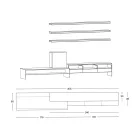 حامل تلفزيون بثلاثة رفوف وحاوية مفصلية صنع في إيطاليا - رومان Viadurini