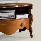 خزانة تلفزيون من خشب الجوز باسانو مع درج، صنع في إيطاليا - كومودو Viadurini