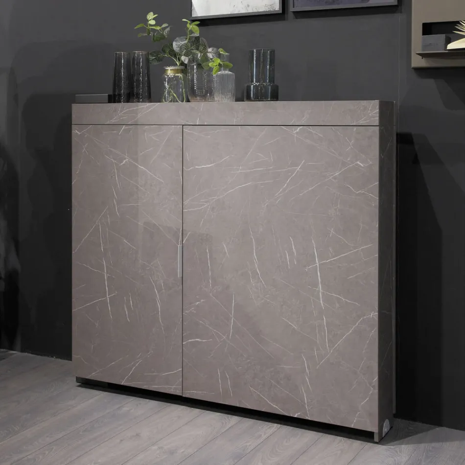 خزانة دوارة متعددة الوظائف مع حامل تلفزيون وطاولة مدمجة، صنع في إيطاليا - Illusione Viadurini