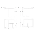 خزانة دوارة متعددة الوظائف مع حامل تلفزيون وطاولة مدمجة، صنع في إيطاليا - Illusione Viadurini