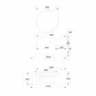 أثاث حمام معلق بقاعدة حوض نحاسية، درجين، رف، ومرآة - رينجا Viadurini