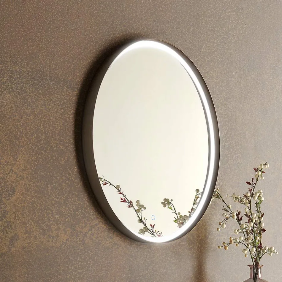 أثاث حمام معلق مصنوع من المعدن وخشب MDF وStonelight، صنع في إيطاليا - Renga Viadurini