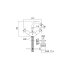 بيديه بفتحة واحدة من النحاس الثقيل مع نفايات صنع في إيطاليا - بولينيانو Viadurini