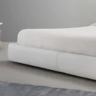 سرير مزدوج مبطن من الجلد من My Home Long Island مصنوع في إيطاليا Viadurini