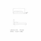 سرير مزدوج مبطن من الجلد من My Home Long Island مصنوع في إيطاليا Viadurini