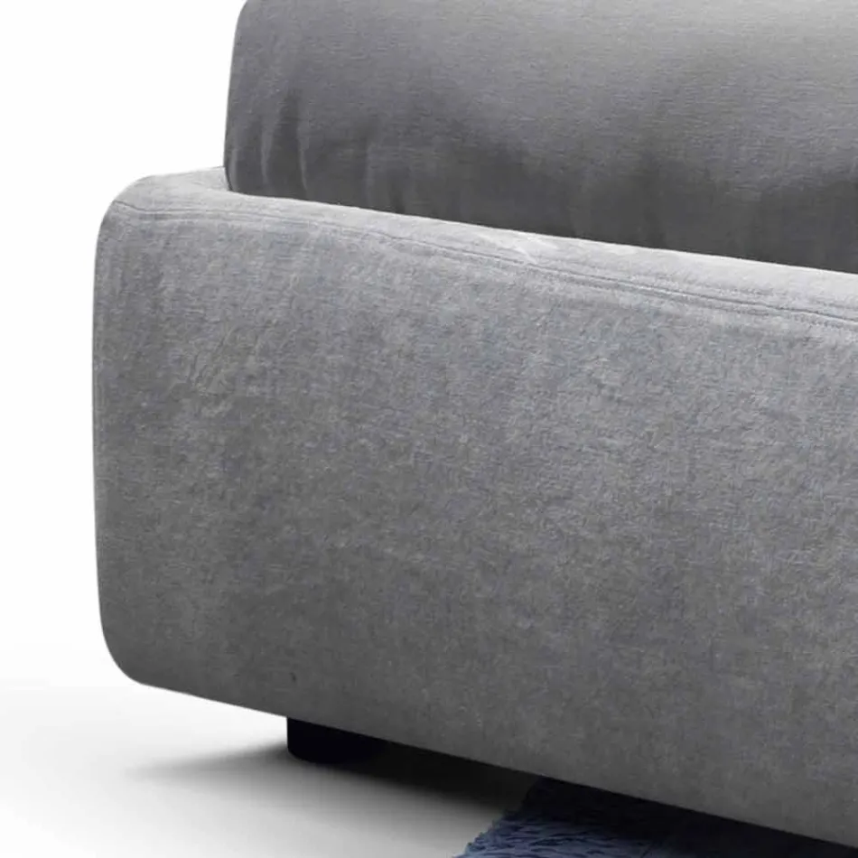 سرير مزدوج مبطن من My Home Sleepway مقاس 180×90 سم، صنع في إيطاليا Viadurini