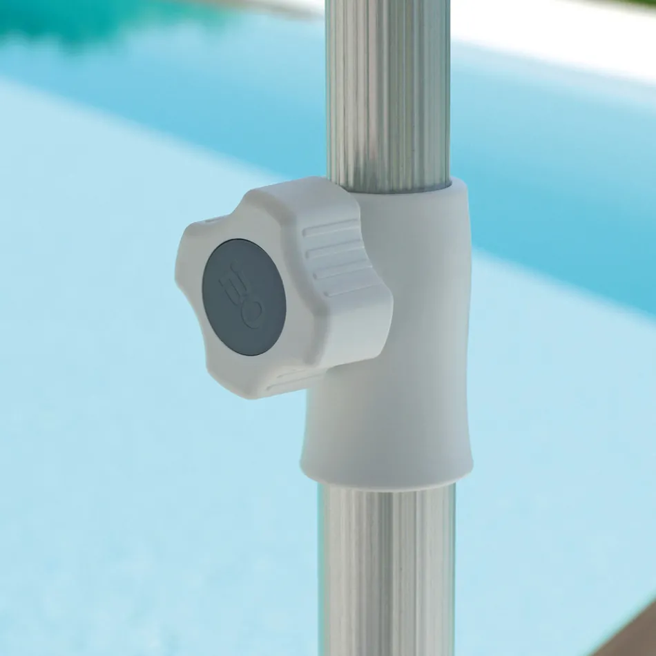 مظلة حديقة بهيكل من الألومنيوم المخطط المؤكسد - ليلى Viadurini