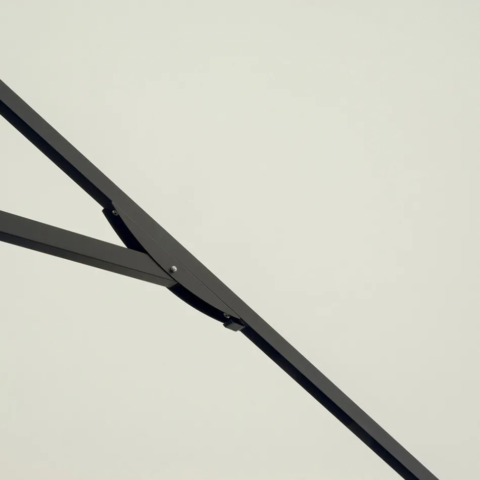 مظلة مربعة مقاس 3×3 أمتار مصنوعة من البوليستر المغطى بالراتنج - أربور Viadurini