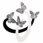 ساعة حائط مصممة باللون العاجي / الأسود مصنوعة يدويًا في إيطاليا زينيا Viadurini