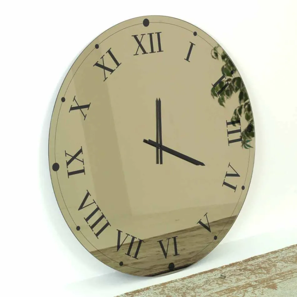 ساعة حائط دائرية من الكريستال العاكس مصنوعة في إيطاليا - جير Viadurini