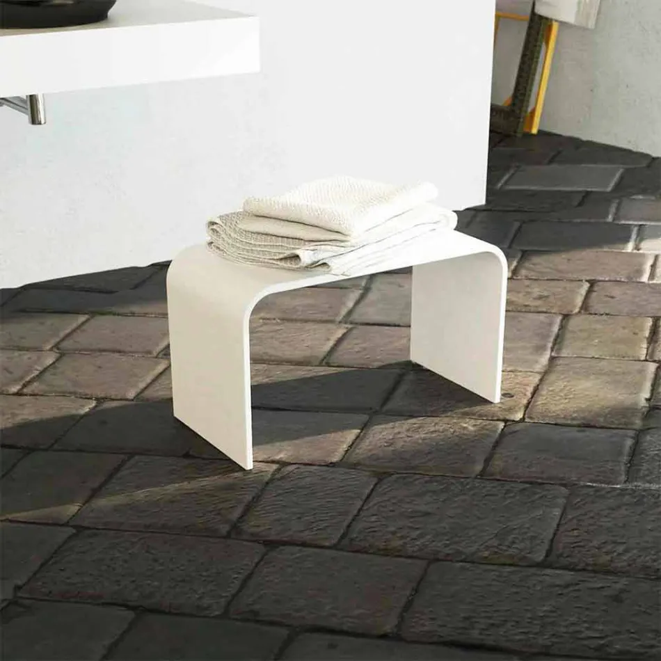 مقعد حمام طويل بتصميم عصري تم إنتاجه في إيطاليا من شركة Recanati Viadurini