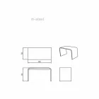 مقعد حمام طويل بتصميم عصري تم إنتاجه في إيطاليا من شركة Recanati Viadurini