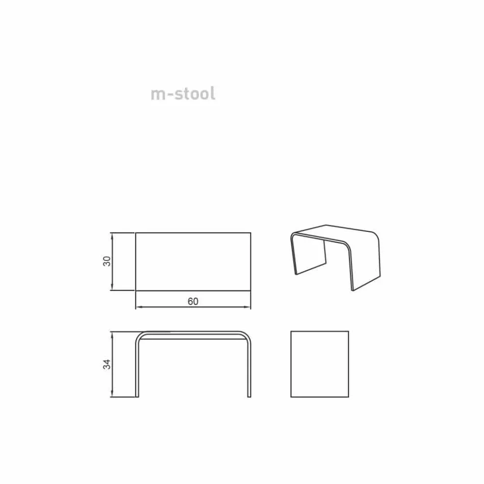 مقعد حمام طويل بتصميم عصري تم إنتاجه في إيطاليا من شركة Recanati Viadurini