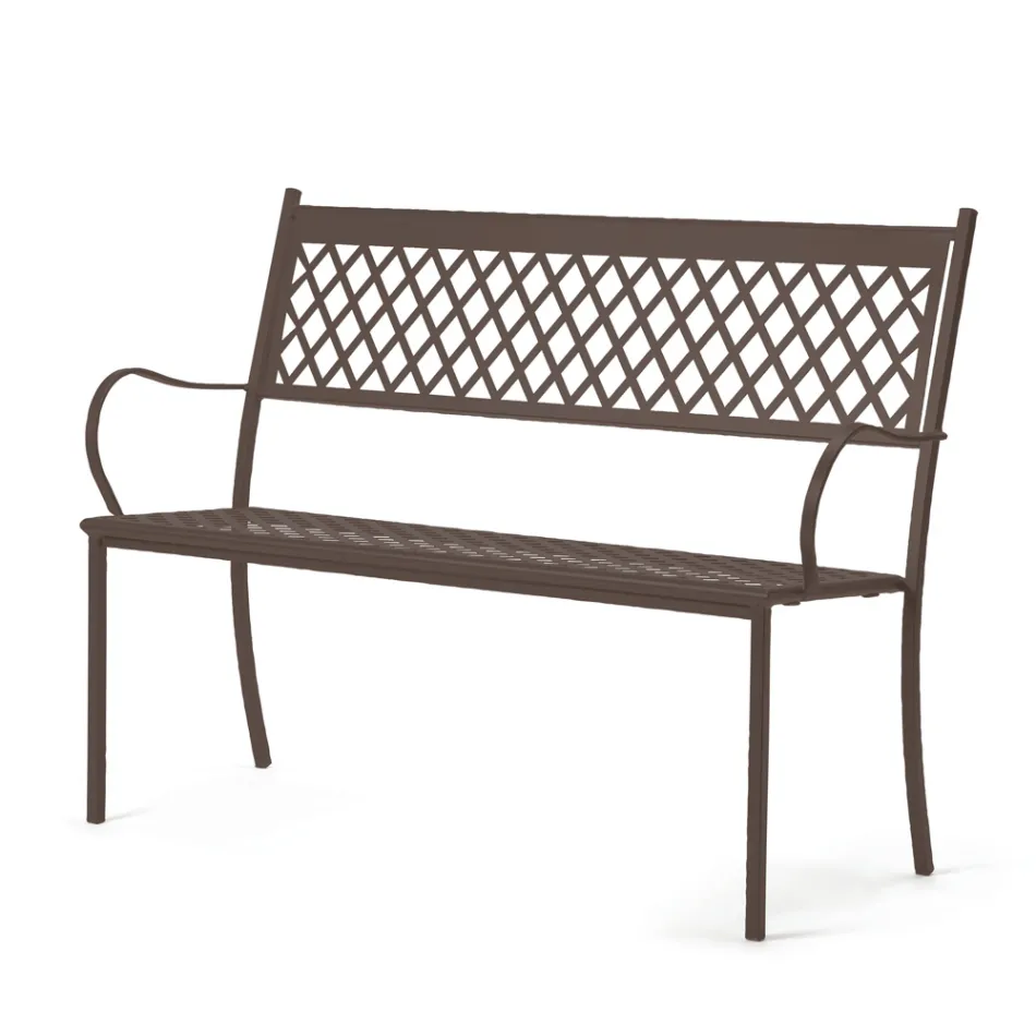 مقعد خارجي قابل للتكديس مصنوع من الفولاذ المجلفن، صنع في إيطاليا - سيليا Viadurini