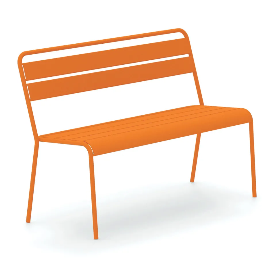 مقعد حديقة قابل للتكديس بهيكل من الفولاذ المجلفن، صنع في إيطاليا - رالف Viadurini