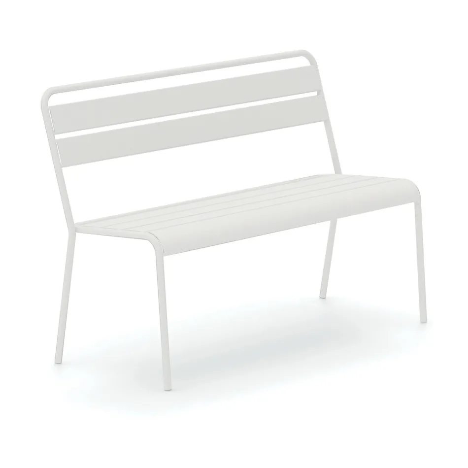 مقعد حديقة قابل للتكديس بهيكل من الفولاذ المجلفن، صنع في إيطاليا - رالف Viadurini