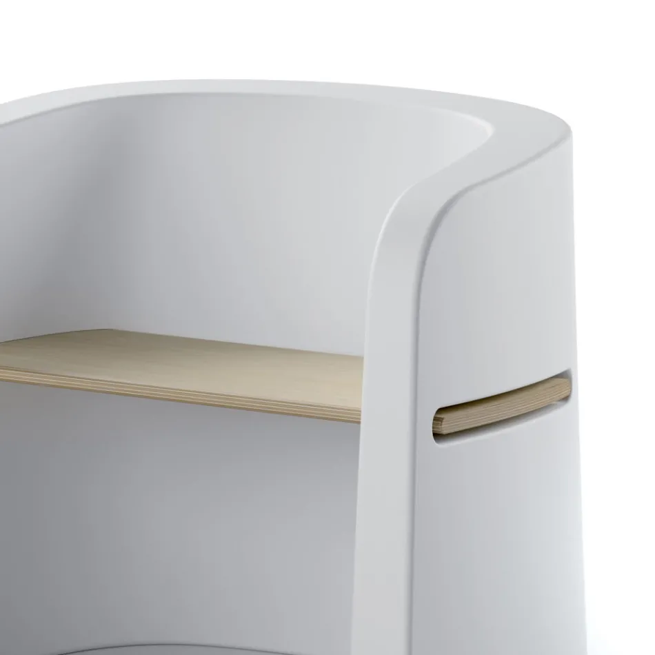 مقعد حديقة من البولي إيثيلين وخشب البتولا صنع في إيطاليا - تالولا Viadurini