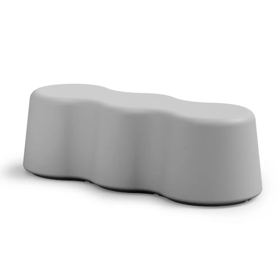 مقعد داخلي متموج من البولي إيثيلين الملون صنع في إيطاليا - ماريون Viadurini