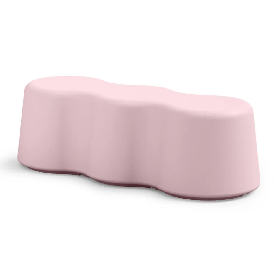 مقعد داخلي متموج من البولي إيثيلين الملون صنع في إيطاليا - ماريون Viadurini