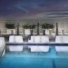 مقعد خارجي مموج من البولي إيثيلين صنع في إيطاليا - بريندا Viadurini