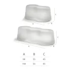 مقعد خارجي مموج من البولي إيثيلين صنع في إيطاليا - بريندا Viadurini