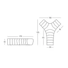مقعد حديقة مضيء مصنوع من البولي إيثيلين مزود بإضاءة LED، صنع في إيطاليا - جالاتيا Viadurini