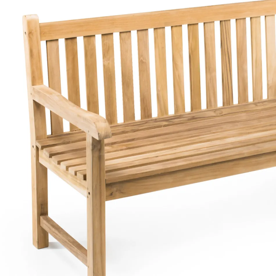 مقعد حديقة من خشب الساج الطبيعي بأحجام مختلفة - يجدراسيل Viadurini