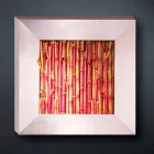 لوحة زخرفية من المعدن والخيزران الصناعي مصنوعة في إيطاليا - الخيزران Viadurini