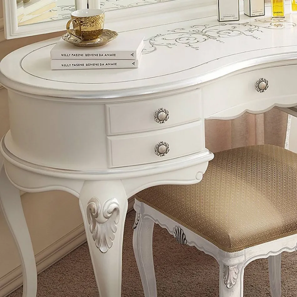 مشط مكياج خشبي كلاسيكي مع مرآة - صنع في إيطاليا - كامبريدج Viadurini