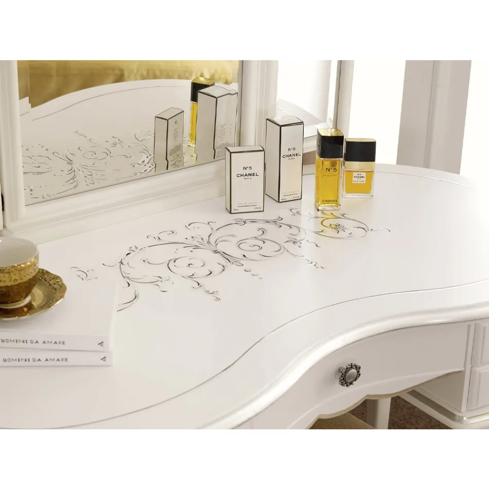 مشط مكياج خشبي كلاسيكي مع مرآة - صنع في إيطاليا - كامبريدج Viadurini